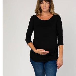 PinkBlush Maternity Shirt- Black - Small